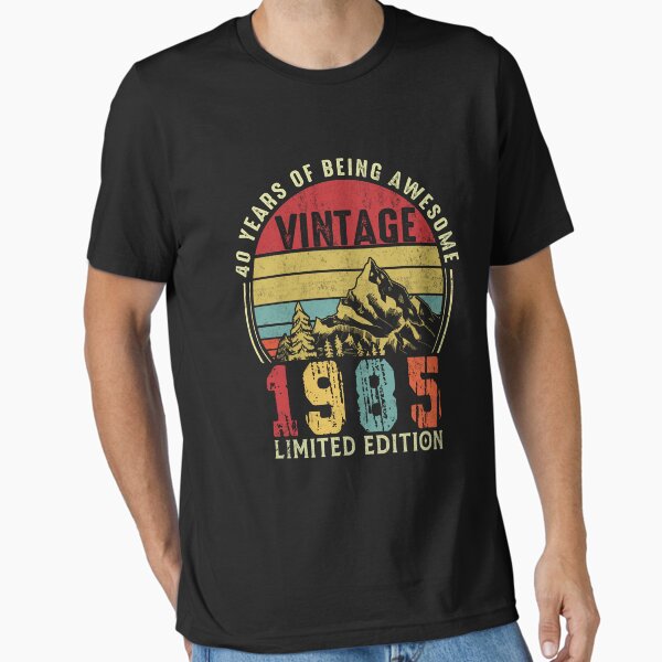 Vintage 1985, 40th Birthday Gift Distressed Design  Essential T-Shirt for Sale by FernaRoje