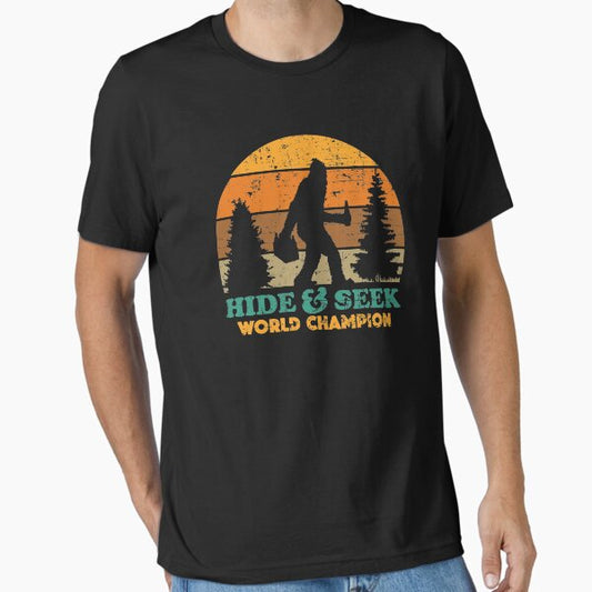 Bigfoot Hide And Seek World Champion Essential T-Shirt for Sale by TheFlying6