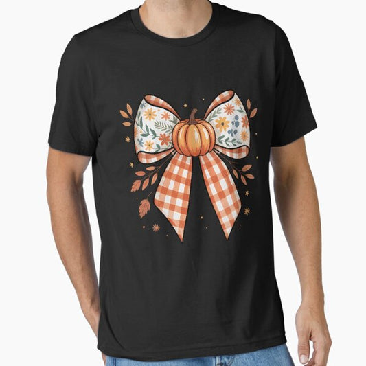 Coquette Bow Wildflower Thanksgiving Autumn Fall Leaves Essential T-Shirt for Sale by LeeEvans222