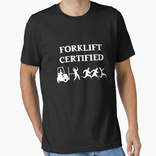 "Forklift Certified Funny Forklift Retro Vintage" Essential T-Shirt for Sale by Staatiiart