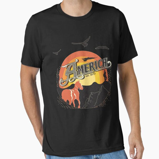 America Band Classic Essential T-Shirt for Sale by JanetGrady