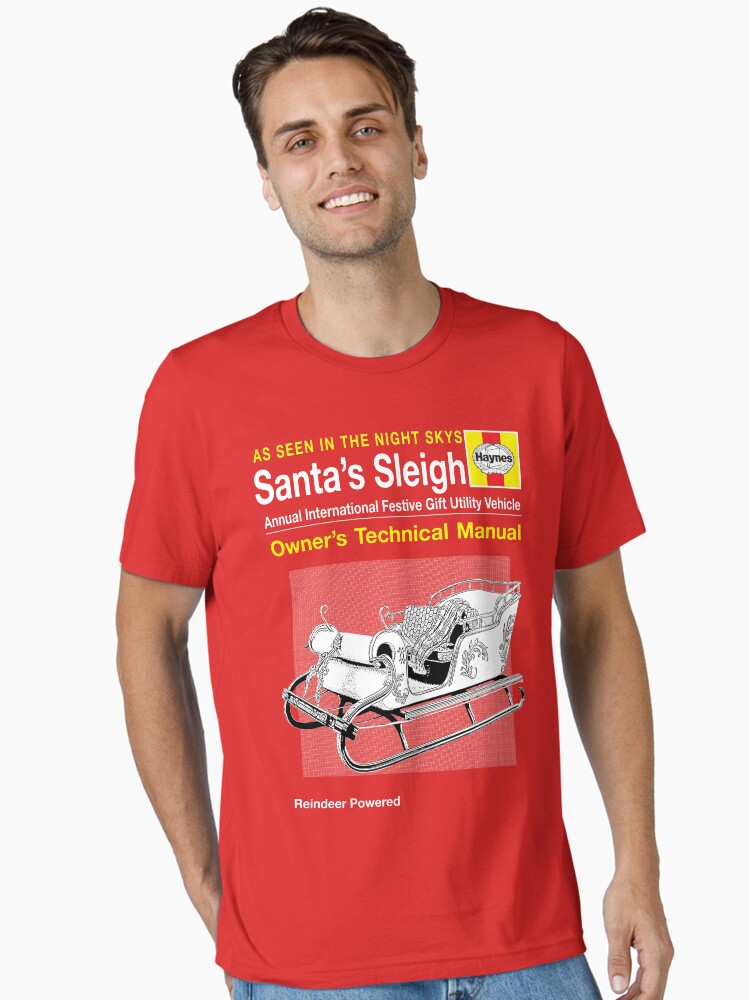 Santas Sleigh Christmas Haynes Manual Essential TShirt T-Shirt | Top Trending Graphic | Top Pick For Gifting