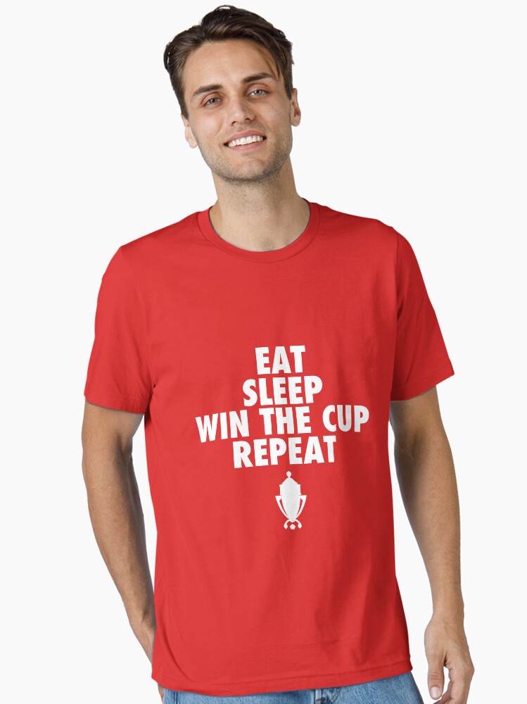 Eat Sleep Win The Cup Repeat With Trophy Essential T-shirt | Premium Basketball Jersey | Fan Edition Apparel