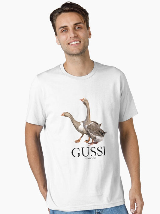 Gussi - New Collection 2018 - Goose - Black on White Essential T-Shirt T-Shirt | Streetwear Vibe | Top Pick For Fans