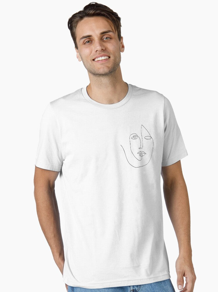 incomplete face sketch art Essential T-Shirt T-Shirt | Aesthetic Graphic | Great Gift Idea