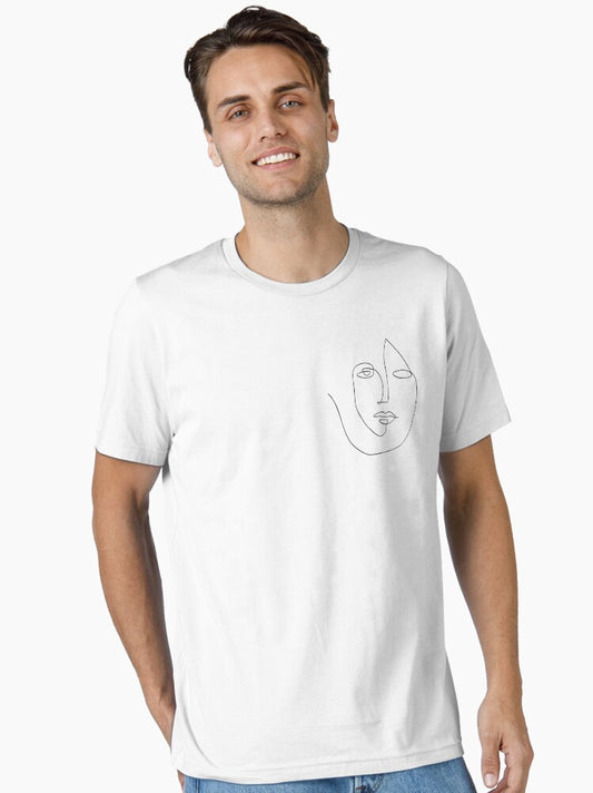 incomplete face sketch art Essential T-Shirt T-Shirt | Aesthetic Graphic | Great Gift Idea
