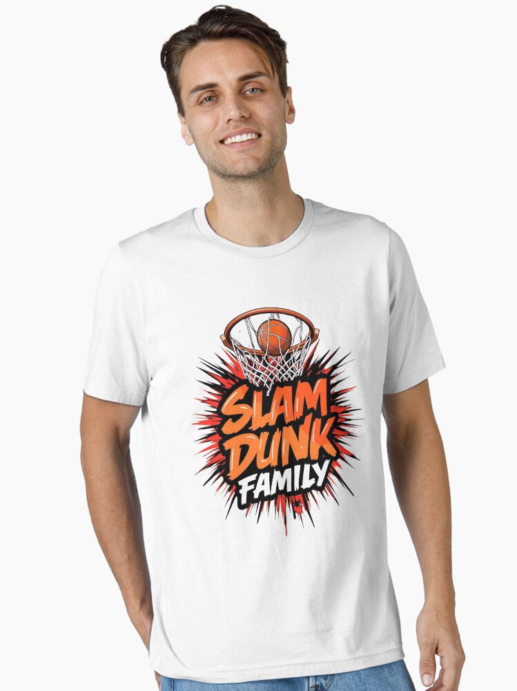Slam Dunk Family Basketball T-shirt - Fun Sports Tee For Basketball Lovers Essential T-shirt | Trendy Graphic Tee | Casual Unisex T-shirt