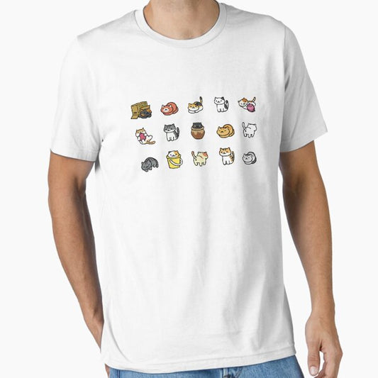 "Neko Atsume" Essential T-Shirt for Sale by harmonks