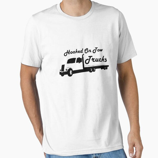 "Hooked On Tow Trucks Emergency Vehicle Gift" Essential T-Shirt for Sale by macshoptee