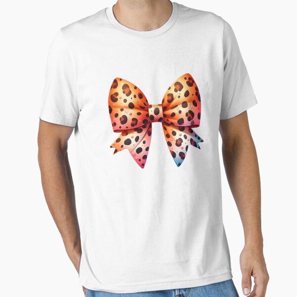 Coquette Leopard Bow  Essential T-Shirt for Sale by stylishdzign