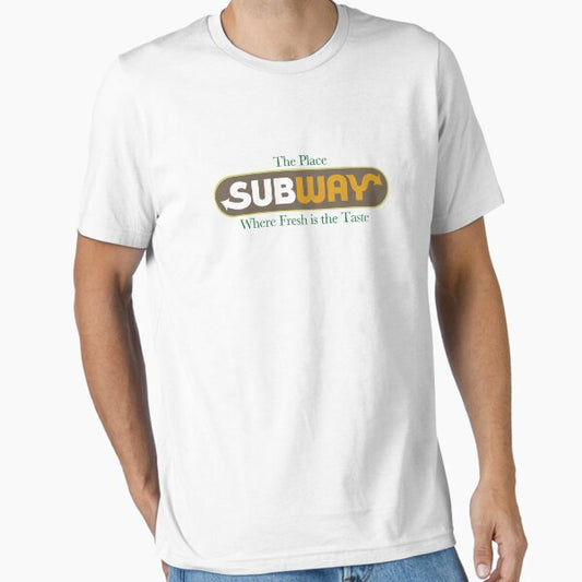 " Subway - "The Place Where Fresh is the Taste" Retro/Vintage Design | Happy Gilmore" Essential T-Shirt for Sale by GoldenYearsCo