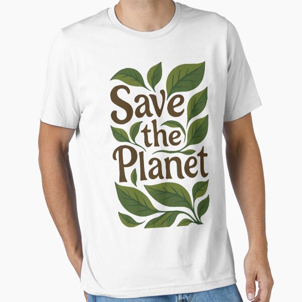 "Save the Planet – Sustainable Eco Design" Essential T-Shirt by nkhookysun
