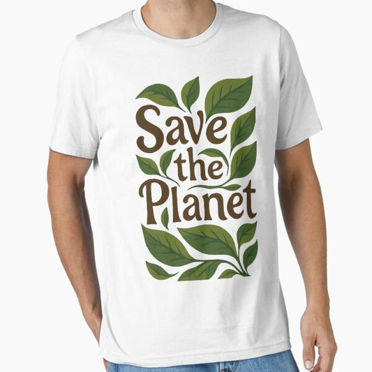 "Save the Planet – Sustainable Eco Design" Essential T-Shirt by nkhookysun
