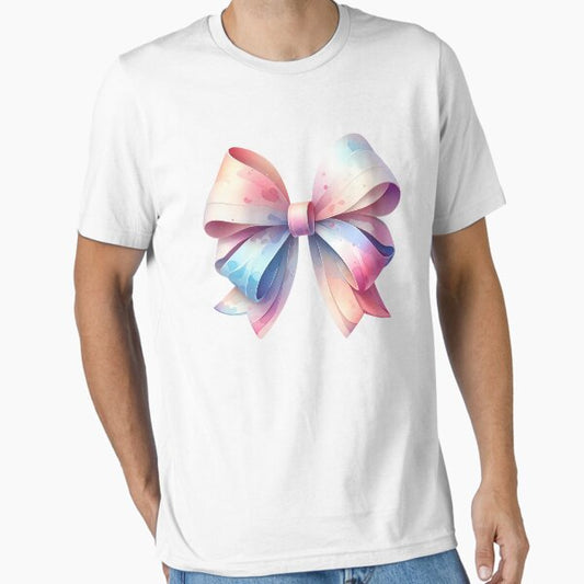 Aesthetic Pink Coquette Bow Essential T-Shirt for Sale by stylishdzign