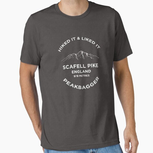 Scafell Pike Cumbria Peakbagging Adventure Essential T-Shirt for Sale by broadmeadow