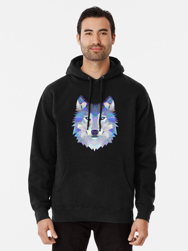 Cool Colorful Wolf Pullover Hoodie