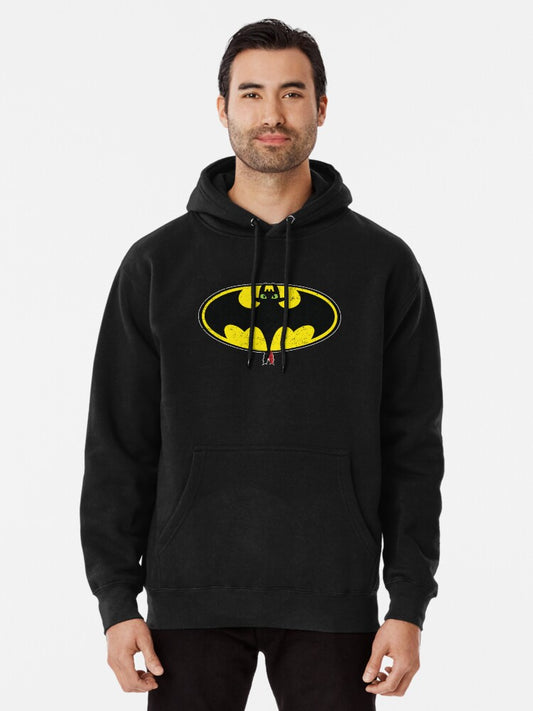 TOOTHLESS BAT - distressed Pullover Hoodie