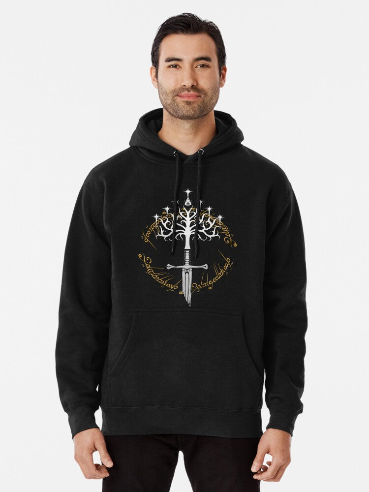 Andúril White Tree Pullover Hoodie