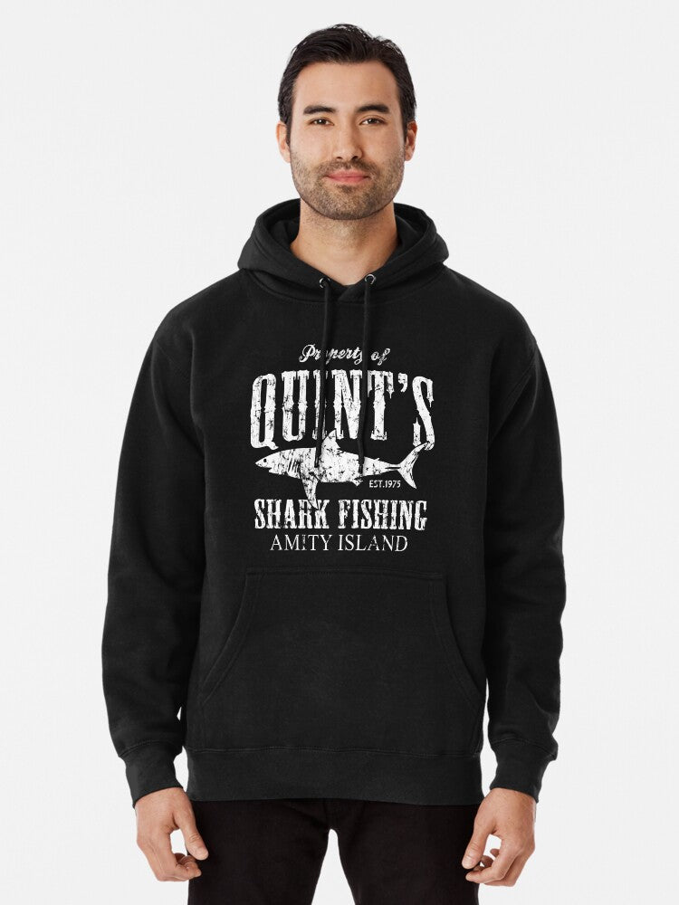 Quints Shark Fishing Amity Island Pullover Hoodie