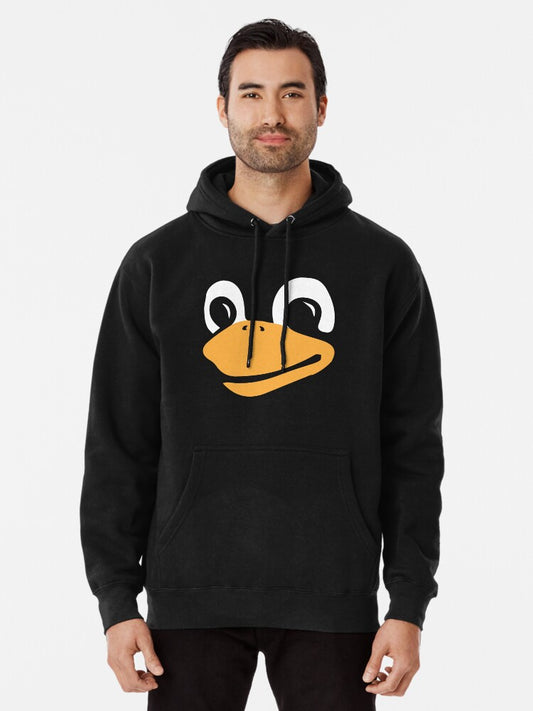 Lord and Saviour Tux Penguin Linux Mascot Face Freedom Pullover Hoodie