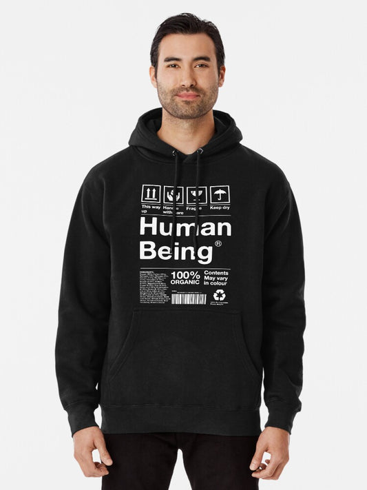 Human Being Ingredients List Pullover Hoodie