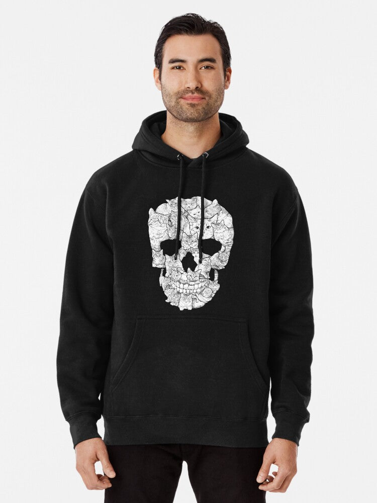Cat Skull Pullover Hoodie