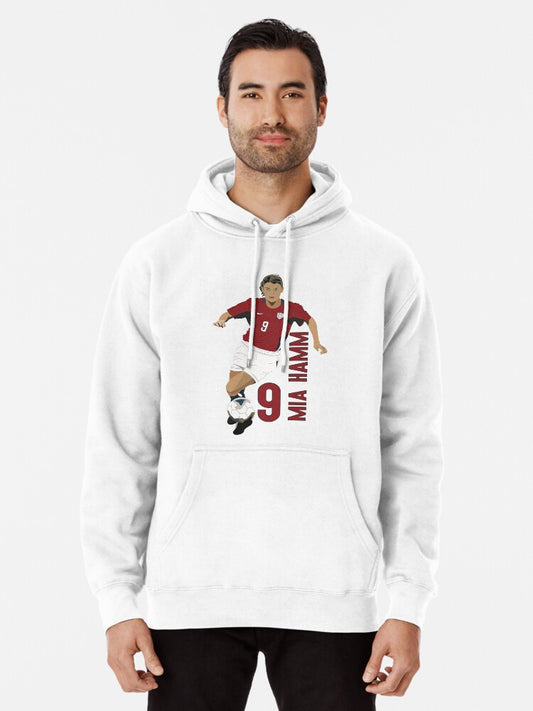 Mia Hamm vector Illustration, Mia Hamm Premium Design Pullover Hoodie