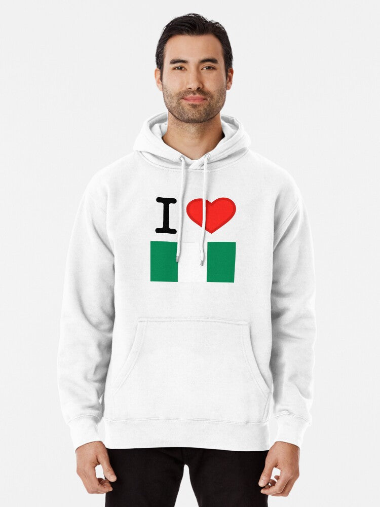 I Heart Nigeria Design Pullover Hoodie