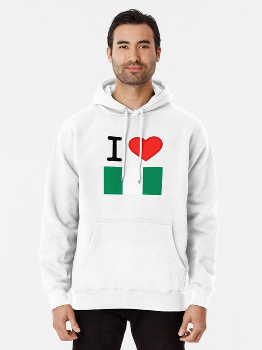 I Heart Nigeria Design Pullover Hoodie