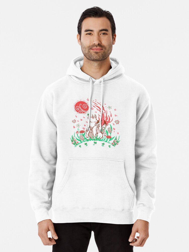 Wolf Blossom Breeze Pullover Hoodie
