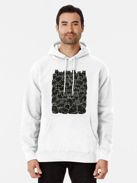 Suspicious Cats Pullover Hoodie