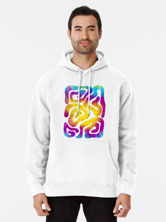 Psychedelic Pattern Pullover Hoodie
