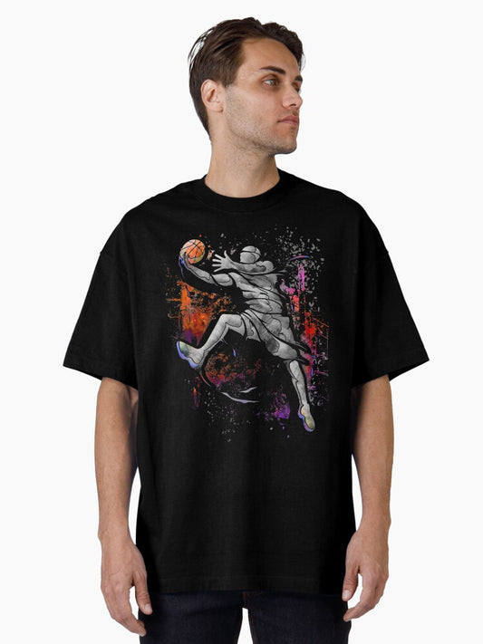 Basketball Player - Basketball - Bball - Abstract Art Oversized T-shirt | Premium Basketball Jersey | Fan Edition Apparel