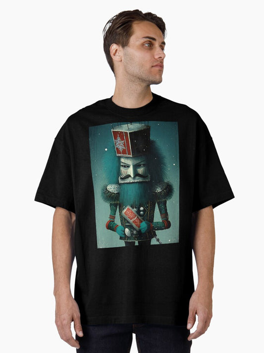 Lonely Nutcracker Oversized TShirt T-Shirt | Fan Favorite Artwork | Trending Festive Apparel