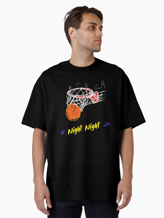 Night Night Oversized T-shirt | Trendy Graphic Tee | Casual Unisex T-shirt
