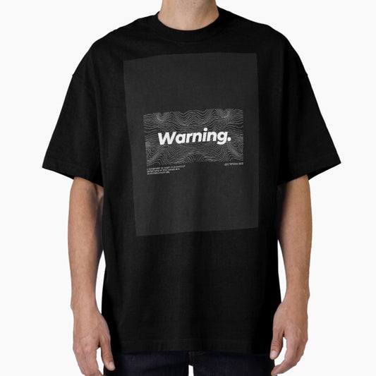 Warning Tech-Wear Aesthetic Oversized T-Shirt for Sale by Sentics