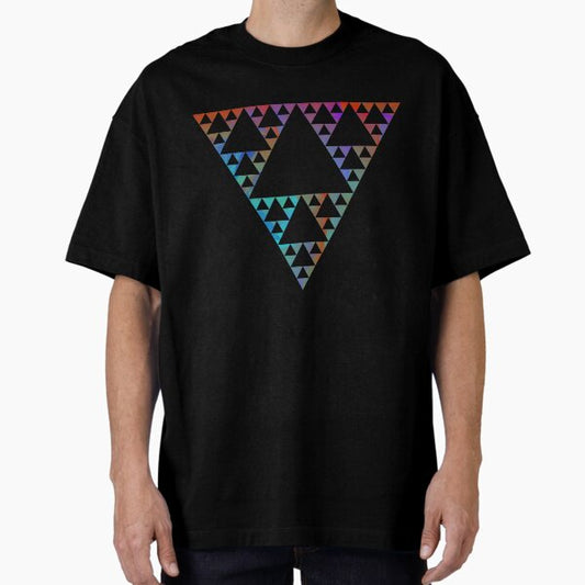 Sierpinski Triangle Oversized T-Shirt for Sale by Shapes-Mania
