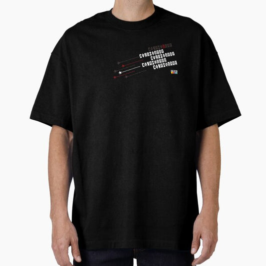"Copy of Follow me VIRUSV black" Oversized T-Shirt by virusv