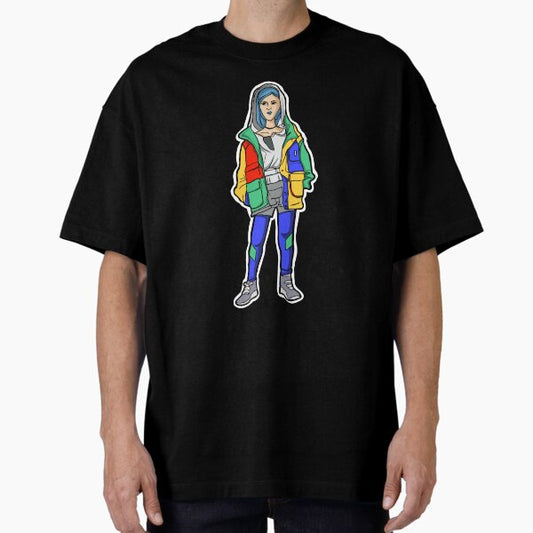streetwear teen girl Illustration clip art collection  Oversized T-Shirt for Sale by StairheadStore