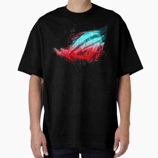 Asus Strix Rog - Psychedelic Logo - Republic of gamers Oversized T-Shirt by ArtxcL