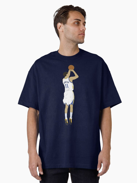 Klay Thompson Jumpshot Oversized T-shirt | Trendy Graphic Tee | Casual Unisex T-shirt