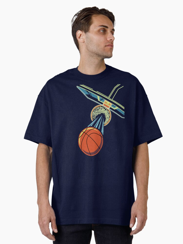 Basket Ball Never Stops Oversized T-shirt | Trendy Graphic Tee | Casual Unisex T-shirt