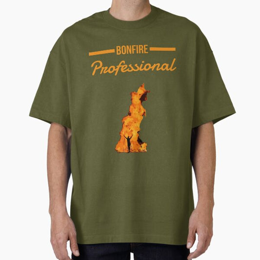 Bonfire Professional Shirt Oversized T-Shirt for Sale by spinningvisions