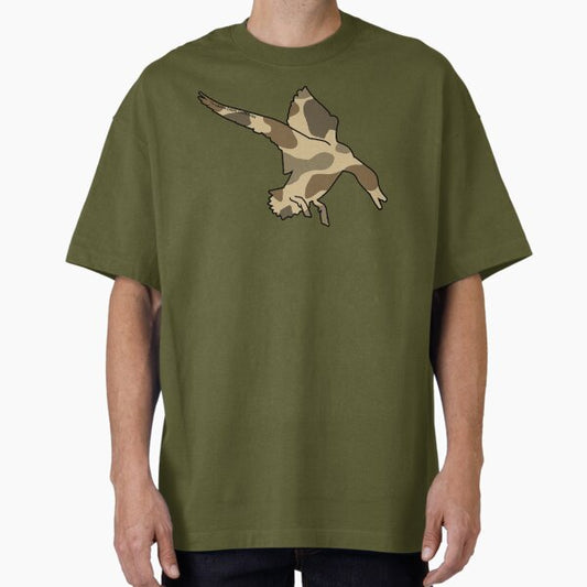 Mallard Talking Commitment, Old School Camo Oversized T-Shirt for Sale by CraneCreek