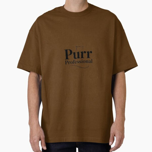 Purr Professional Cat Design Oversized T-Shirt for Sale by eneakelo777