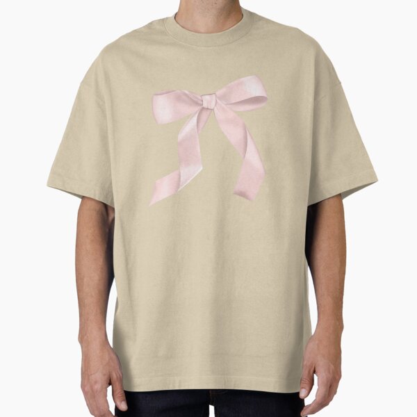 Coquette Ribbon Bow Pink Oversized T-Shirt for Sale by AnettStickers