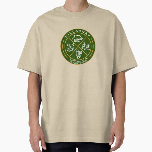 Killarney National Park Ireland Heraldic Logo Oversized T-Shirt for Sale by VanyaKar