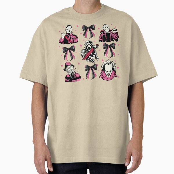 Halloween Killers Coquette Bow Oversized T-Shirt for Sale by kjanedesigns