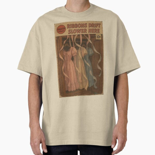 Dreamy Coquette: Ribbons Drift Slower Here Oversized T-Shirt for Sale by bapupa