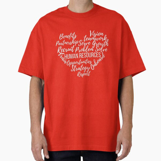 Human Resources Description Heart-HR Oversized T-Shirt for Sale by Oreo2020